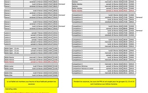 Horaires vacances de Février 2026 (modifié au 03/02)