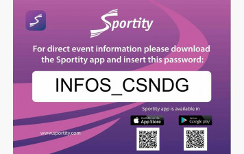 Infos de la CSNDG via l'application Sportity